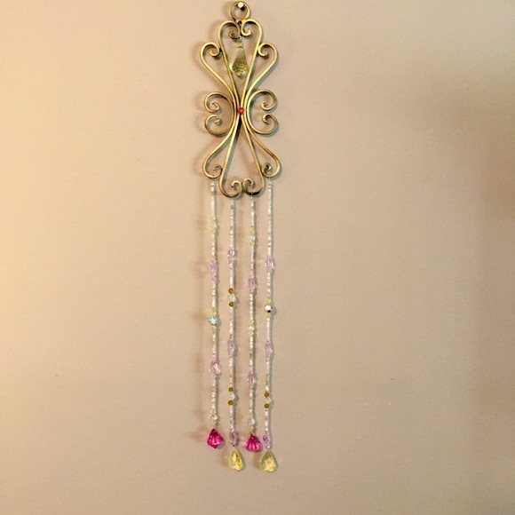 Hand Crafted Other - Sun Catcher Wall/ Window Art in Pink and Gold